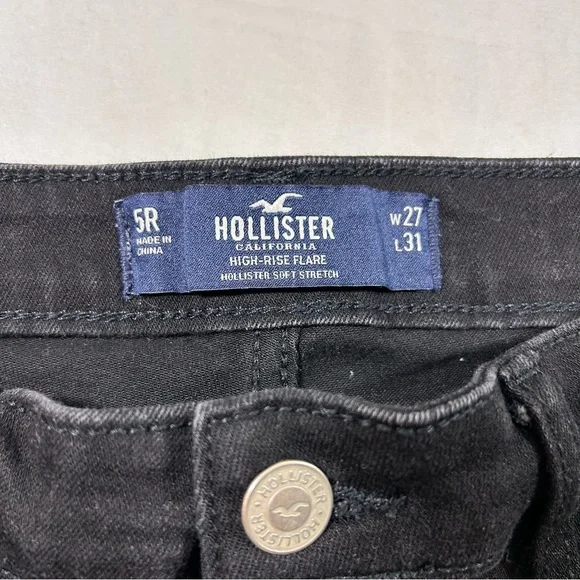 Hollister Black High-Rise Flare Jeans - Picture 2 of 7